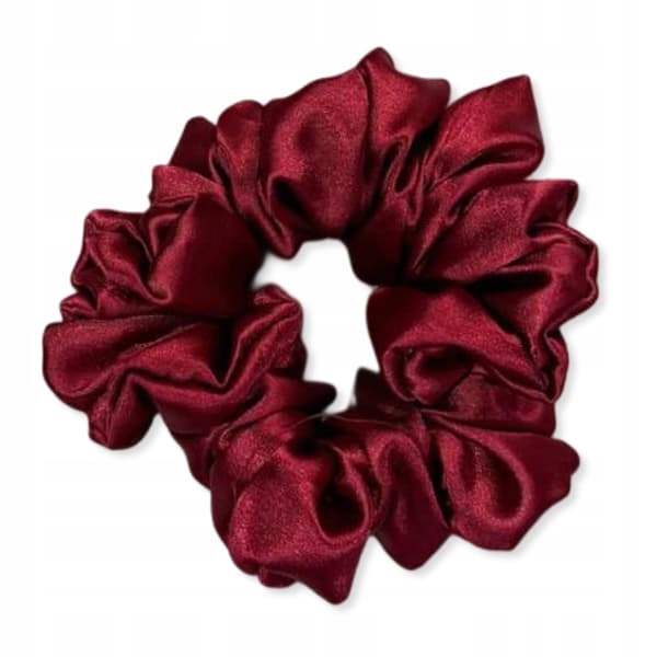 Satin hårbånd uden led 10 cm behagelig bordeaux
