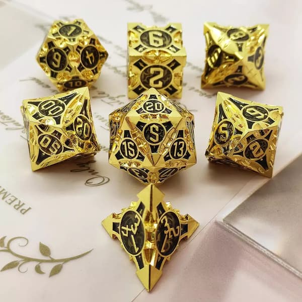 Hidden Treasure RPG Dice -setti, 7 metallinoppaa