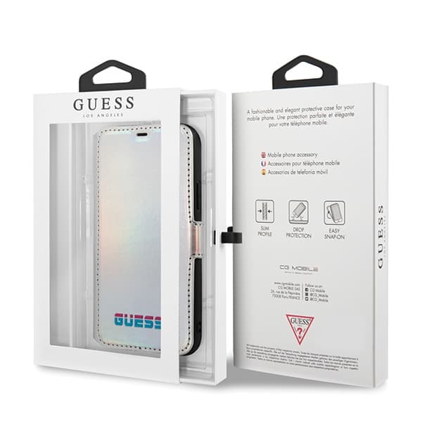 Guess GUFLBKN58BLD iPhone 11 Silver/silver bok Skimrande