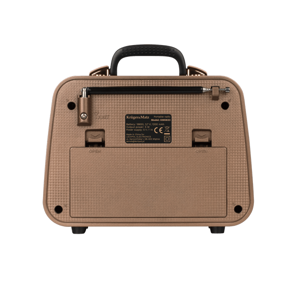 Kruger&Matz Bluetooth microSD bærbar analog AM/FM-radio med batterier