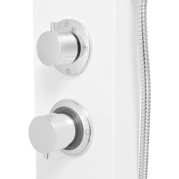 vidaXL Brusepanel Mat Hvid Aluminium