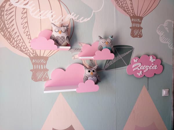 Moln Set med 3 Moli - Galaxy rosa - rosa
