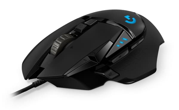 Logitech G502 HERO Gamingmus, 25600 DPI, Sort