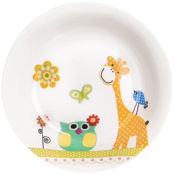 Barnens porslinsfrukostset Giraff 3 delar