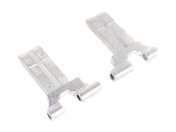 Fästen för soltakrullgardiner, set med 2, metall, silver