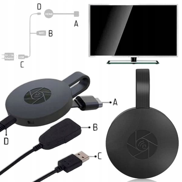 Langaton WIFI HDMI -peilinäyttösovitin musta