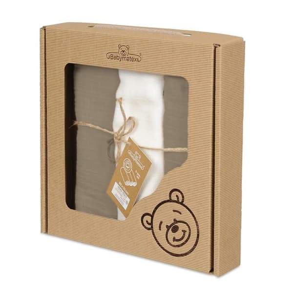 Blöjor 3-pack i ask 70x80 MUSLIN Brun