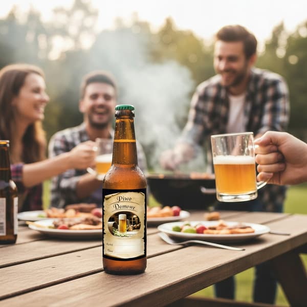 SET MED 10 LÅNGHALSIGNA FLASKOR 0,33L FÖR ÖL, BRYGGERI OCH CIDER + ÖLETIKETT