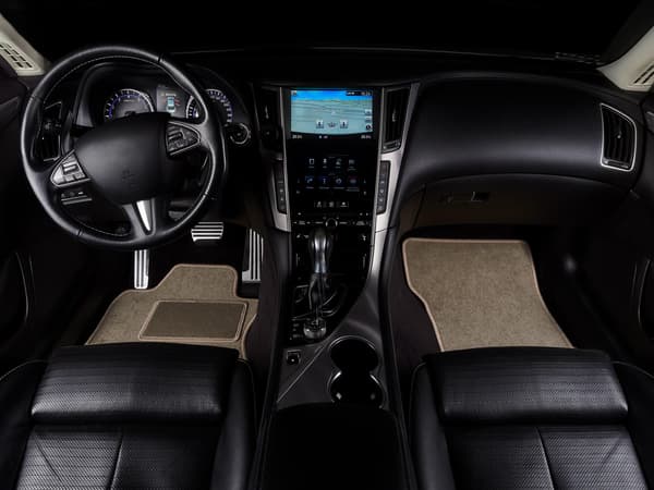 Velour bilmåtter til Opel Karl hatchback (2015-) beige
