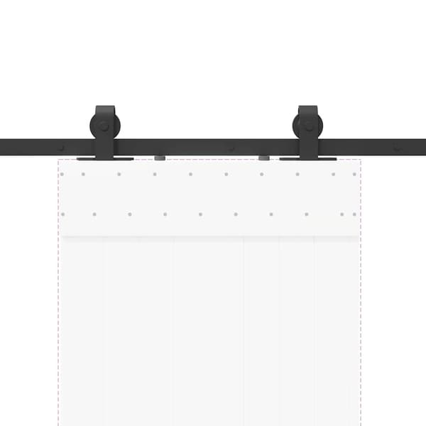 vidaXL Skjutdörrsinstallationssystem 183 cm stål svart