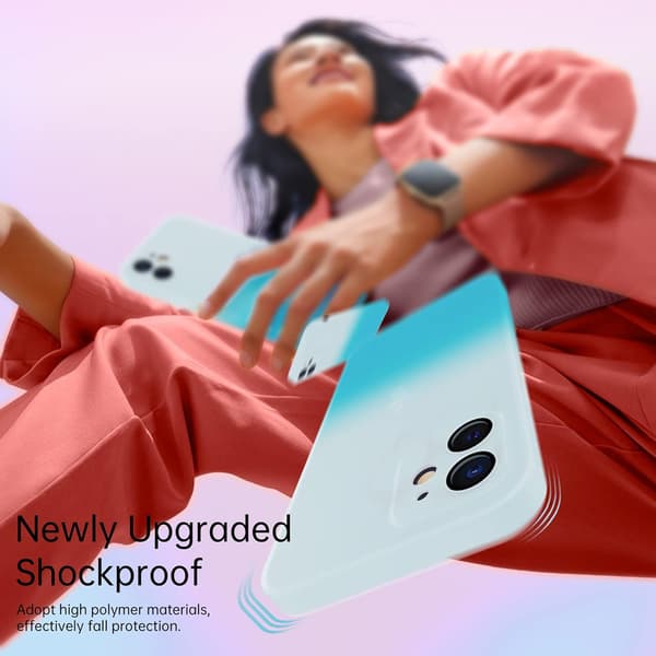 APPLE IPHONE 12 ETUI BLÅ OMBRE + VEDHÆNG A2172