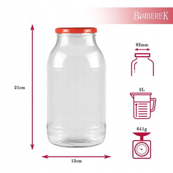 9x glas 2 l konserveringsmiddel likør honning vin glas