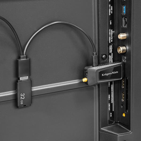 Tuner DVB-T2 HEVC H.265 mini för HDMI Kruger&Matz
