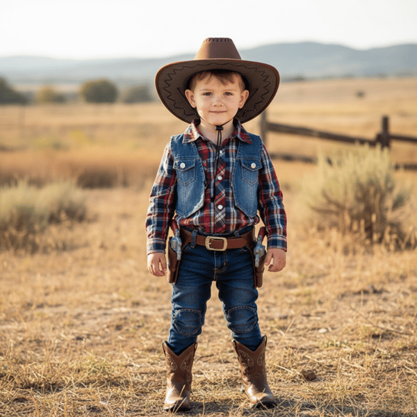 Brun cowboyhatt