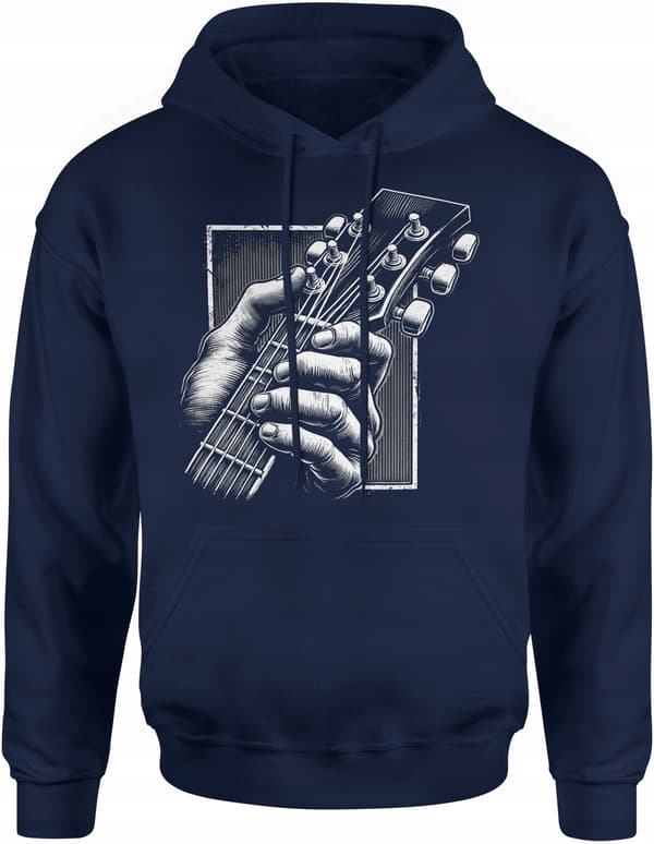 Gitarrtröja, present till gitarrist, rockmusik, herrtröja med tryck, XL