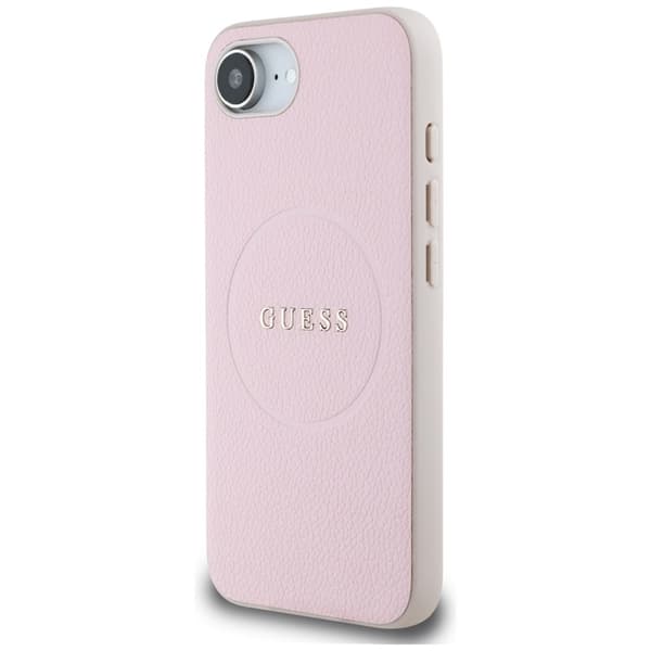 Guess Grained Ring MagSafe – Skal till iPhone 16e (Rosa)