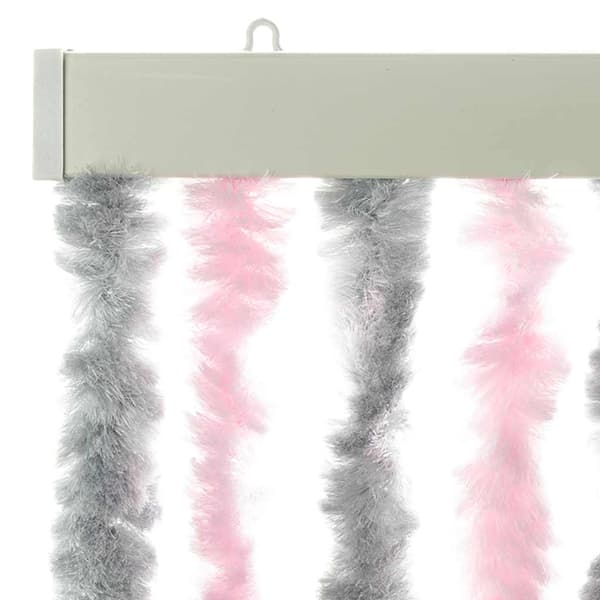 vidaXL Flugnät silverrosa 100x200 cm chenille