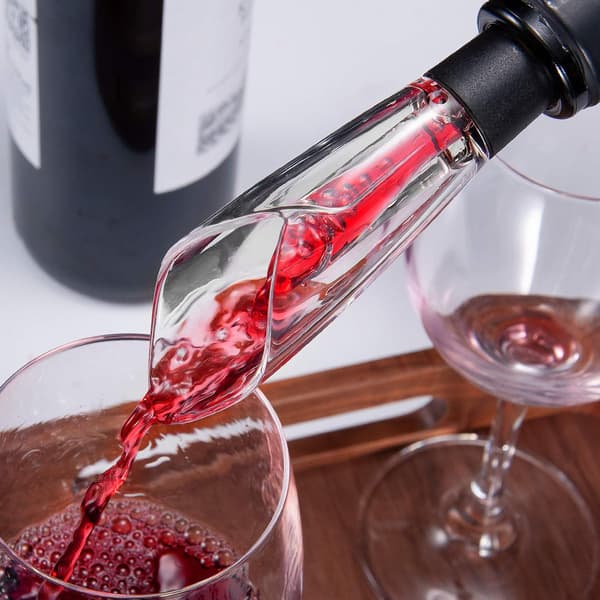ALKOHOLDISPENER TIL VINFLASKER MED TRANSPARENT GUMMIKÅP 13 CM