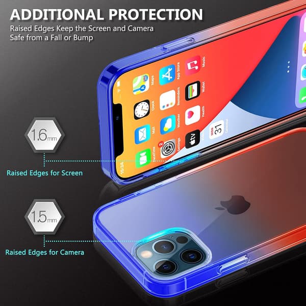 TRANSPARENT HÅRDT ETUI TIL APPLE IPHONE 12/12 PRO + HÆRDET GLAS