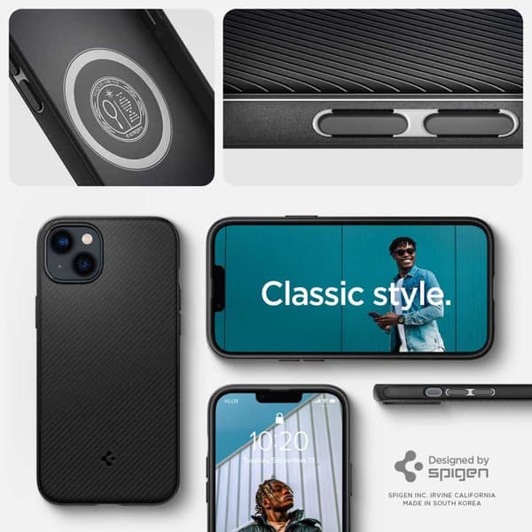 Spigen Mag Armor - Skal till iPhone 15 Plus / iPhone 14 Plus (Svart)