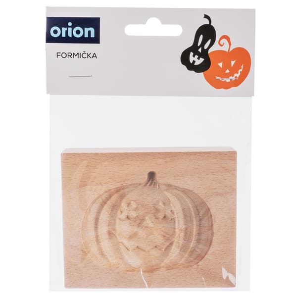 Træ kageudstikker Halloween græskar 10x8 cm