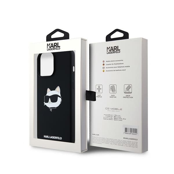Karl Lagerfeld Silikonfodral för iPhone 15 Pro (Svart)