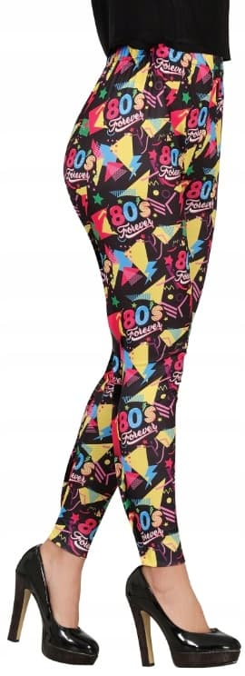 LEGGINGS BUKSER Farverig Disco 80'ER M