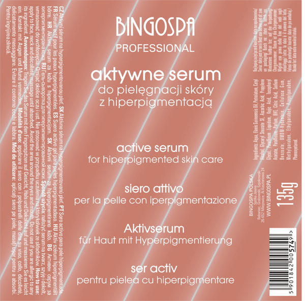 BINGOSPA Professionel Aktiv Serum til Hyperpigmenteret Hud