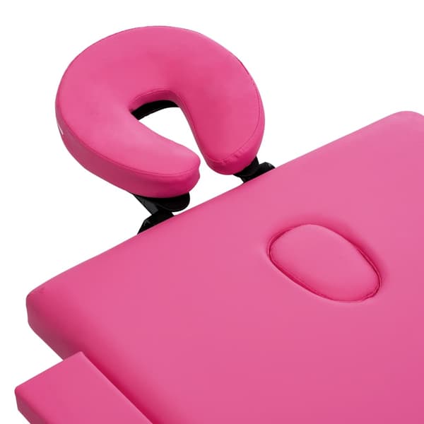 vidaXL foldbart massagebord 2-zoner træ pink