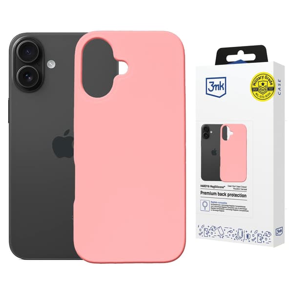 Apple iPhone 16 - 3mk Hardy Mag Silicone Pink