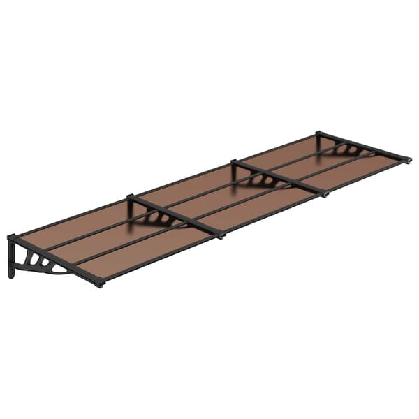 vidaXL dørmarkise sort 297,5x90 cm polycarbonat