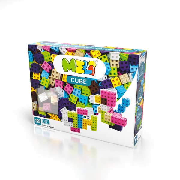 Rakennuspalikkasetti - Meli Cube Pink 100 kpl.