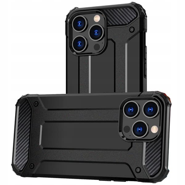 iPhone 15 Pro Hybrid Armor-cover - Sort