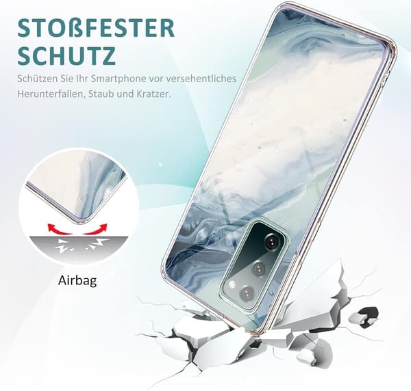 2 stk. etui til Samsung Galaxy S20 FE marmoreret