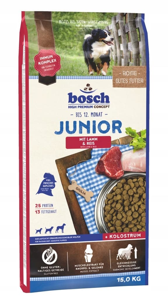 Bosch Junior Lamm & Ris Torrfoder för hundar 15 kg