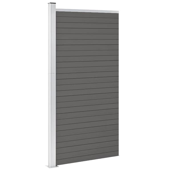 vidaXL WPC-staketpanel 95x186 cm grå