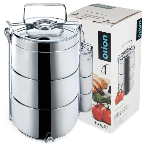 Isolerad ståltreenivåmatlåda 3x900 ml