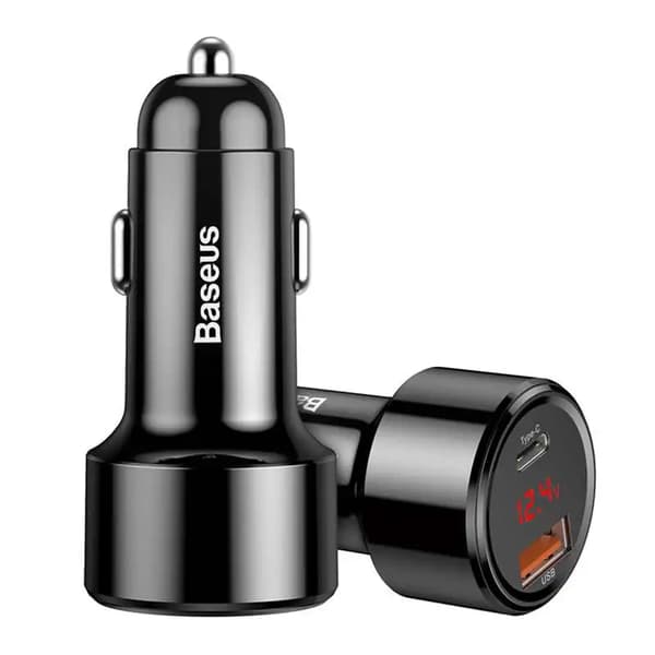 Baseus Magic USB + USB-C QC 4.0 PD 45W Autolaturi (Musta)
