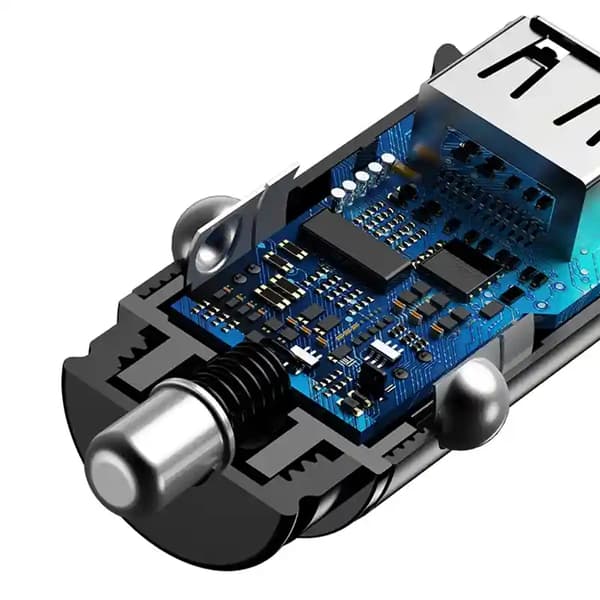 Baseus Cirkulær Biloplader 2xUSB QC3.0 5A 30W (Sort)