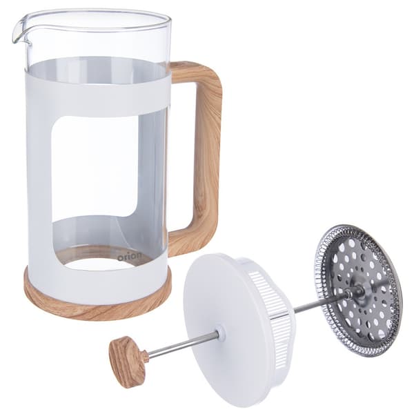 Stempelkande i glas til kaffe og te WHITELINE 1 l