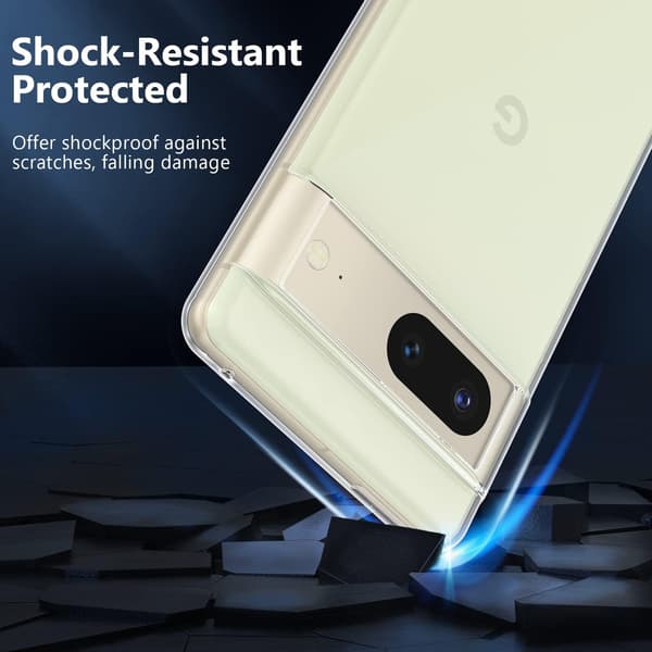 2X GLASETUI TIL GOOGLE PIXEL 7 TRANSPARENT SILIKONE ULTRATYND