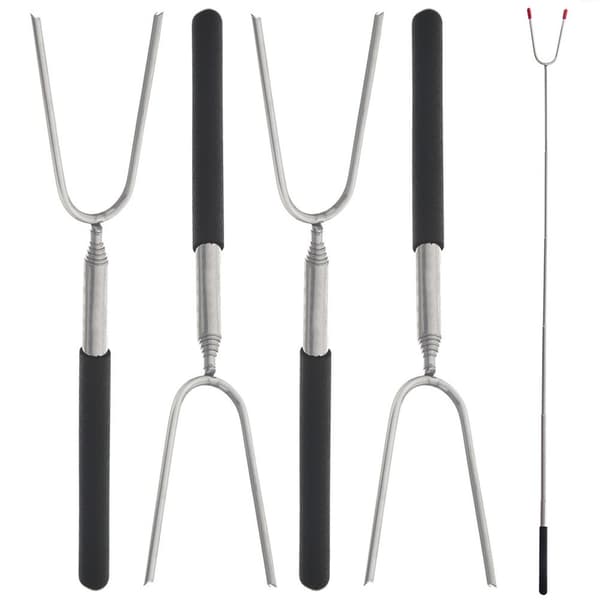 Teleskopisk ildstedspind 24,5-86 cm 4 stk.