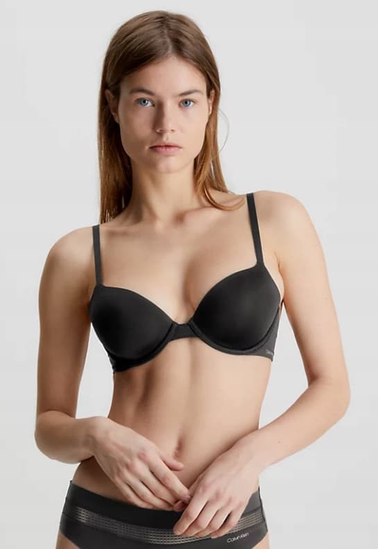 Calvin Klein Vatteret Bh Sort Glat 75C 2A2F3_B* TIA