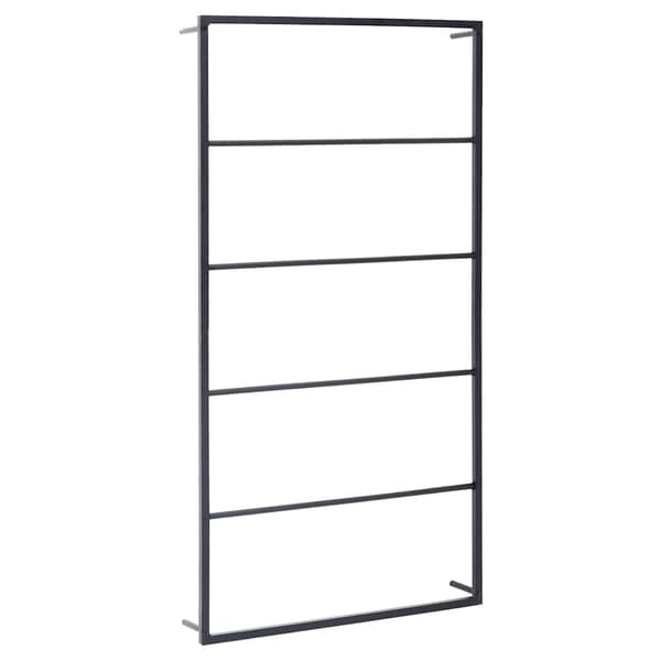 vidaXL Pyyheteline musta 60x10x116 cm teräs