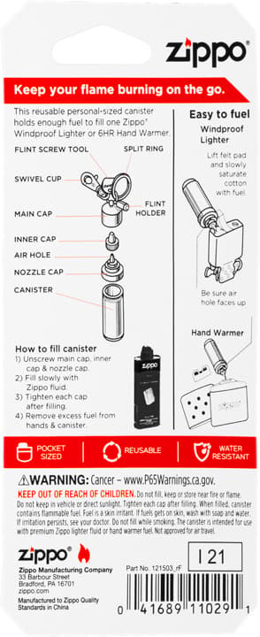 ZIPPO BENSINDUNK 60000869