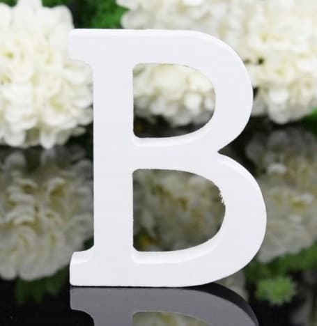 Träbokstav "B", 16 cm, 1 st.