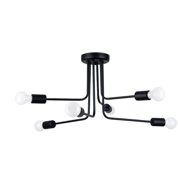 Loftlampe Norah 6 E27 Sort Sollux SL.1452