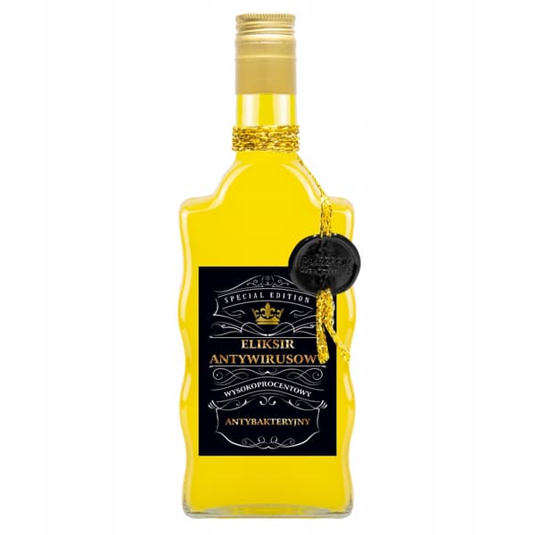 DEKORATIV FLASKE WAVE 500ML ANTIVIRUS ELIXIR