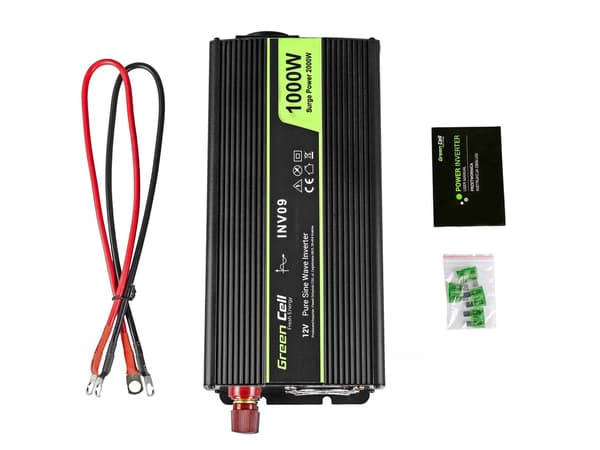 GRØN CELL-INVERTER INV09 12V-230V 1000W/2000W