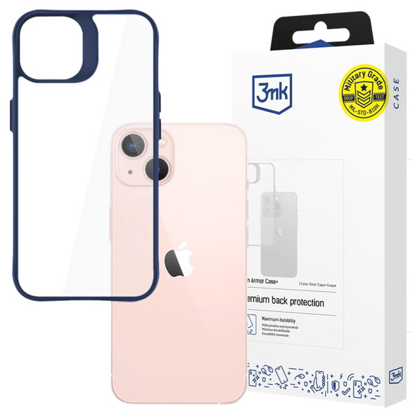 Apple iPhone 14 - 3mk Satin Armor Cover+ Blå